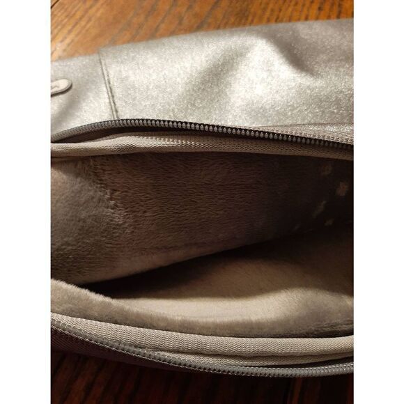 New KECC Silver 13" Computer Laptop Chrome Book Mac Tablet Canvas Padded Sleeve - Picture 3 of 3